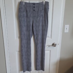 Halara Gray/Navy Plaid Pants Large